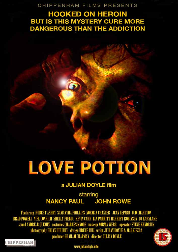 Love Potion, 1987, Movie poster. Written and directed by Julian Doyle.